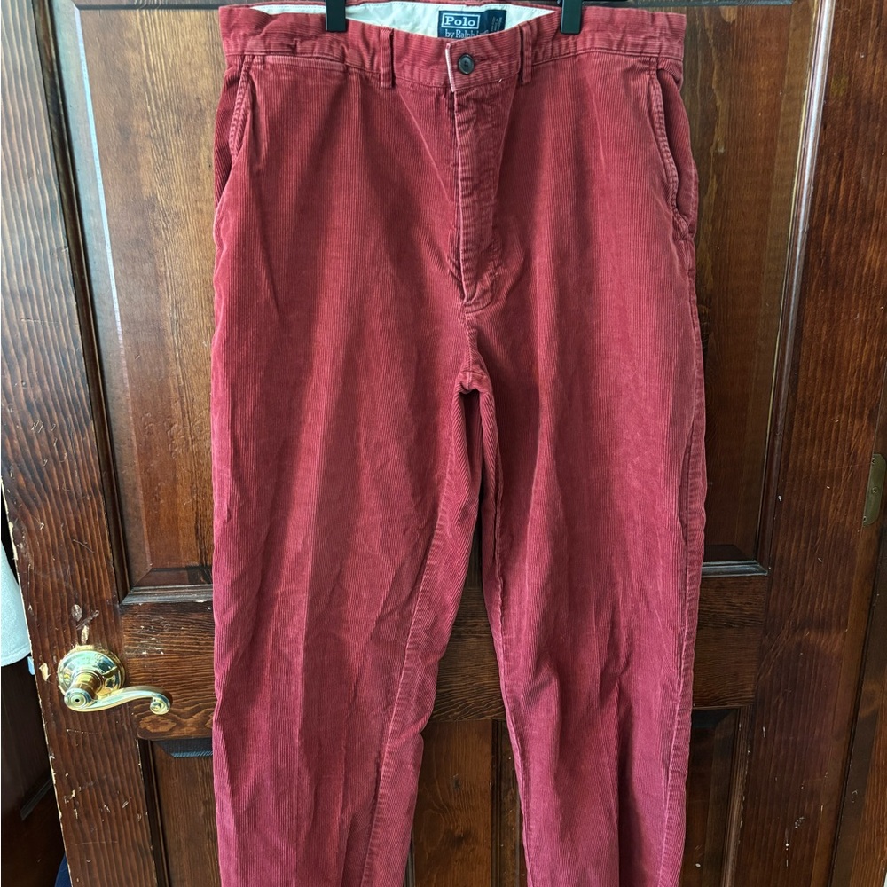 Vintage Polo by Ralph Lauren Men's Red Corduroy Pants